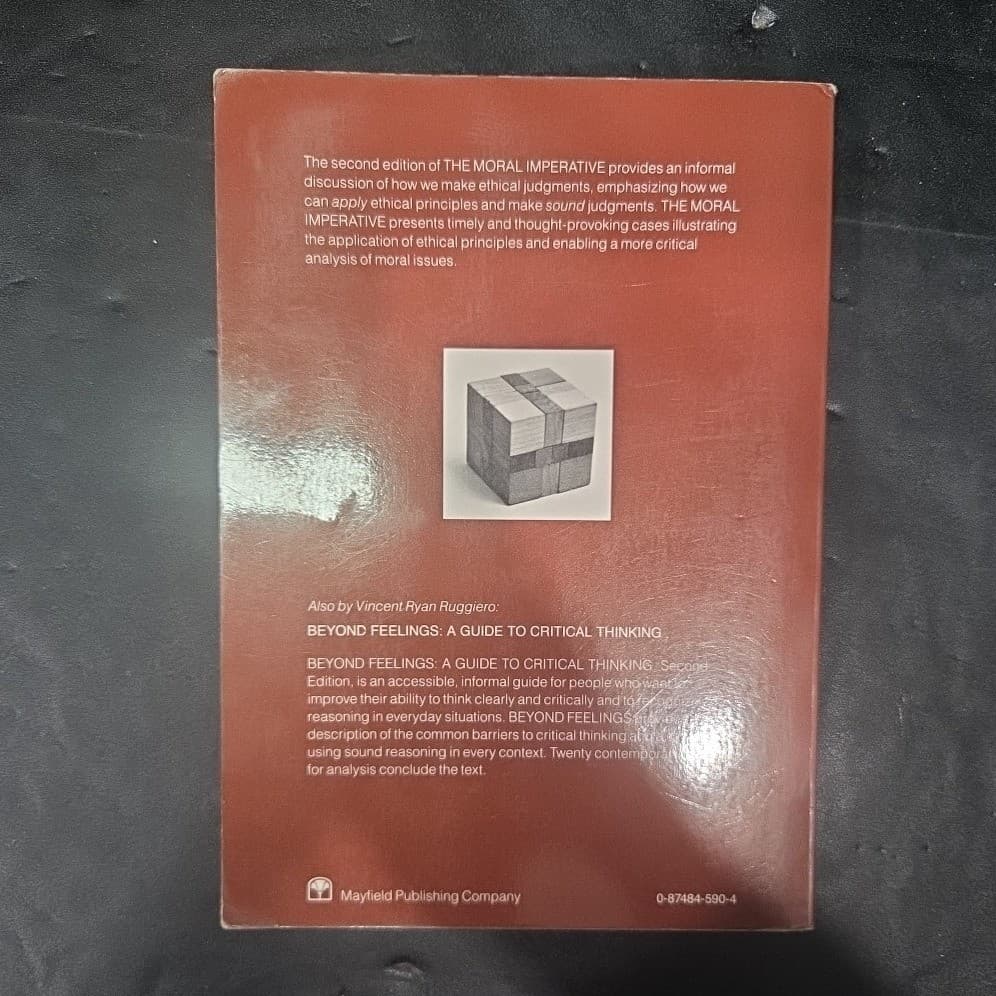 The Moral Imperative 2nd Ed Vincent Ryan Ruggiero Ethics Textbook 0874845904 - Thumbnail 8