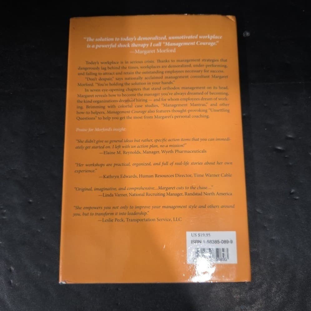 Management Courage Margaret Morford Signed Hardcover Lion Leadership Book 2006 - Thumbnail 8