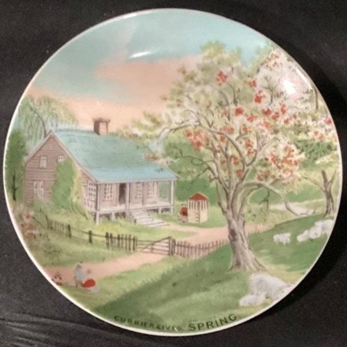Currier & Ives "Spring" Plate, The Four Seasons Collection, Vtg Decorative Plate - Thumbnail 4