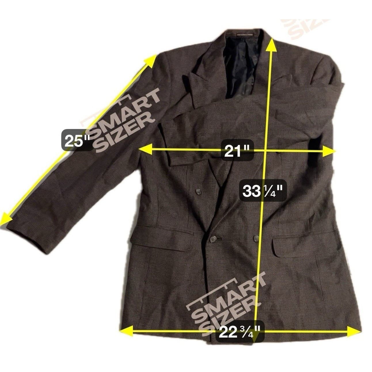 Pierre Balmain Grey 100% Pure Wool Double Breasted Blazer, Men's 40L Suit Jacket - Thumbnail 2