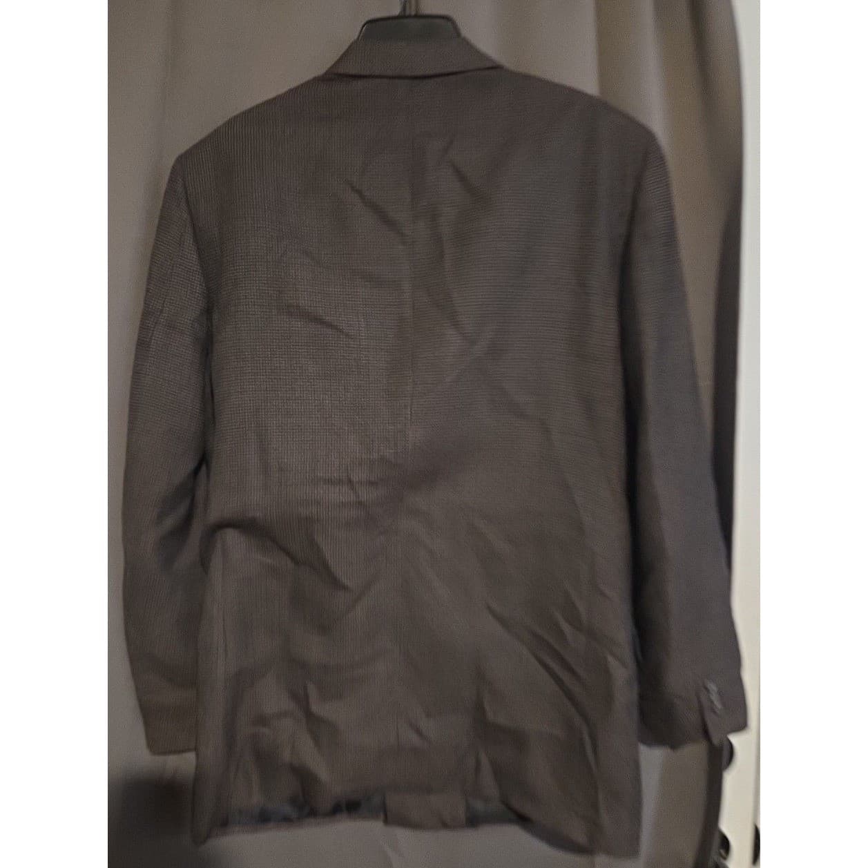 Pierre Balmain Grey 100% Pure Wool Double Breasted Blazer, Men's 40L Suit Jacket - Thumbnail 4