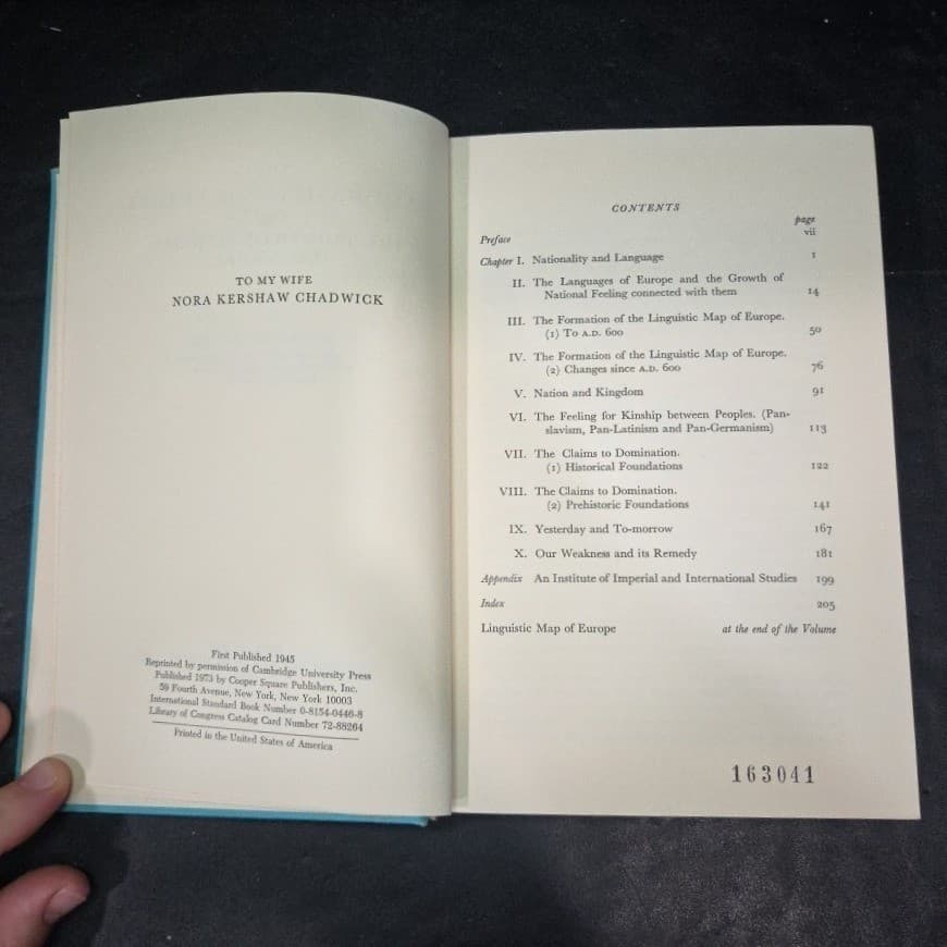 The Nationalities of Europe H Munro Chadwick 1973 Hardcover History Book - Thumbnail 5