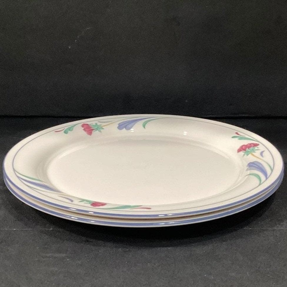 Lenox Chinastone Poppies On Blue Dinner Plates, Set Of 2, Floral Dinnerware - Thumbnail 10