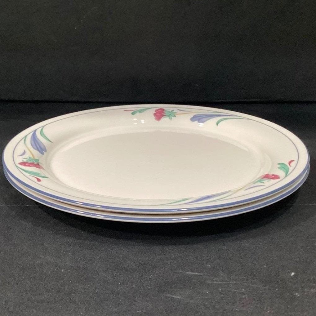Lenox Chinastone Poppies On Blue Dinner Plates, Set Of 2, Floral Dinnerware - Thumbnail 8
