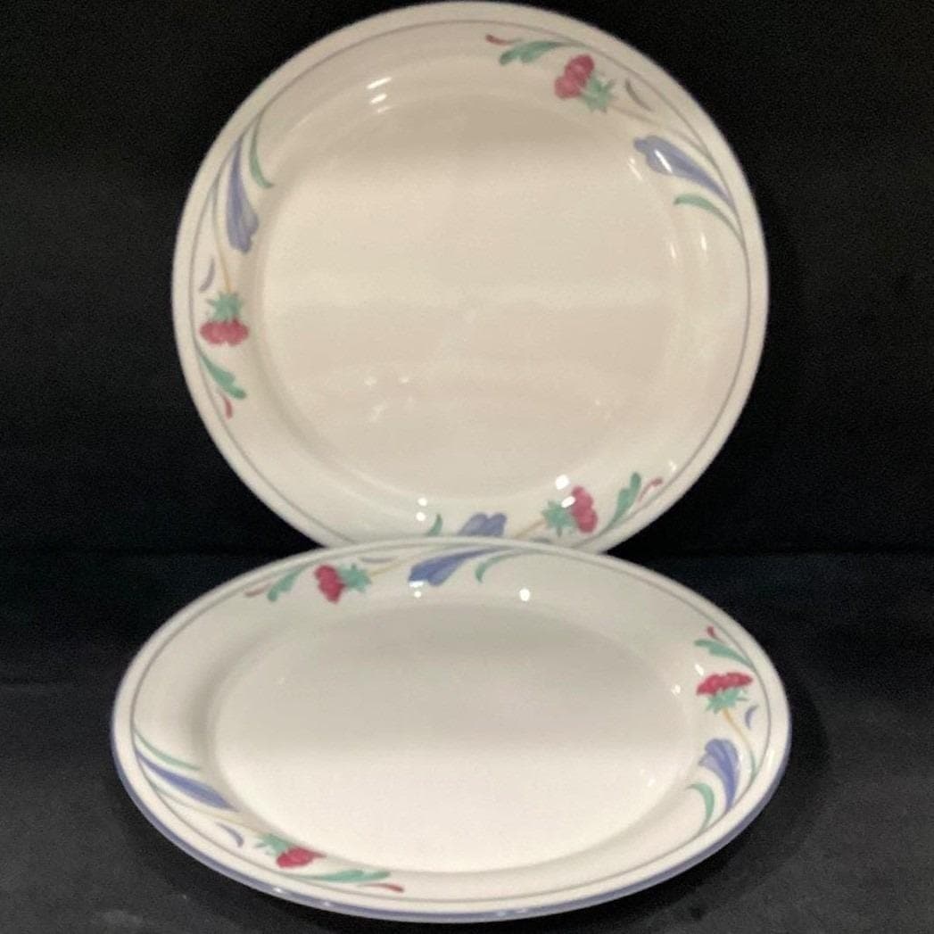 Lenox Chinastone Poppies On Blue Dinner Plates, Set Of 2, Floral Dinnerware - Thumbnail 6
