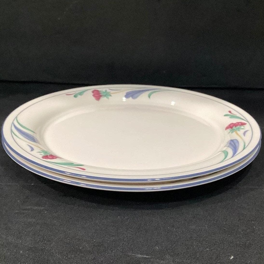 Lenox Chinastone Poppies On Blue Dinner Plates, Set Of 2, Floral Dinnerware - Thumbnail 7