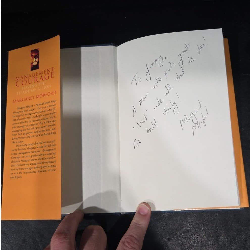Management Courage Margaret Morford Signed Hardcover Lion Leadership Book 2006 - Thumbnail 3