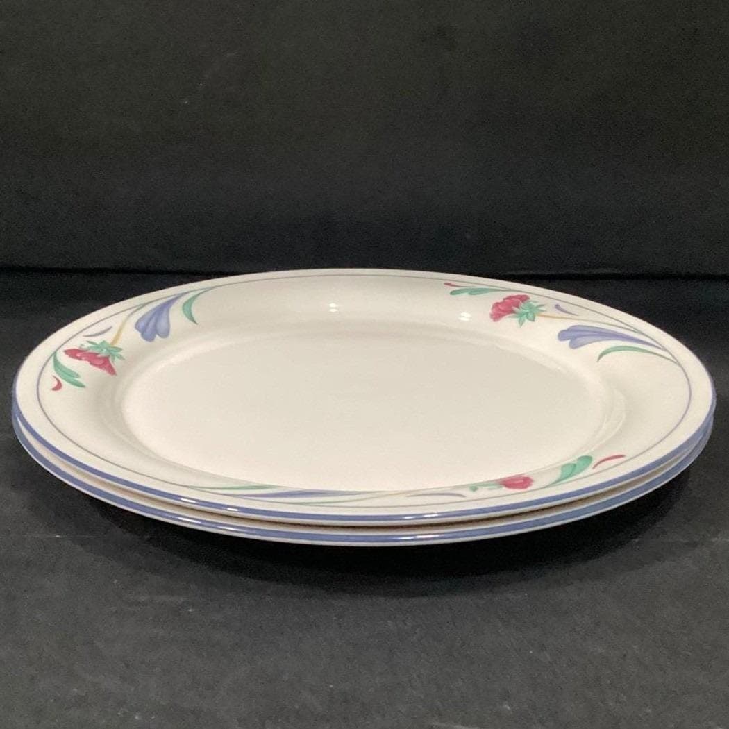 Lenox Chinastone Poppies On Blue Dinner Plates, Set Of 2, Floral Dinnerware - Thumbnail 9