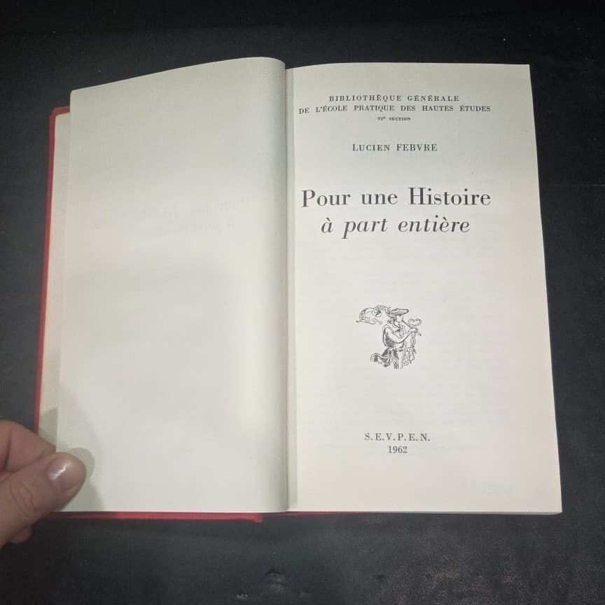 Pour une Histoire a part entiere Lucien Febvre 1962 French History Hardcover - Thumbnail 4