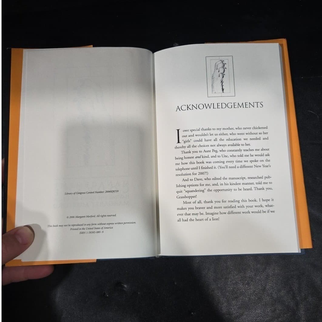 Management Courage Margaret Morford Signed Hardcover Lion Leadership Book 2006 - Thumbnail 5
