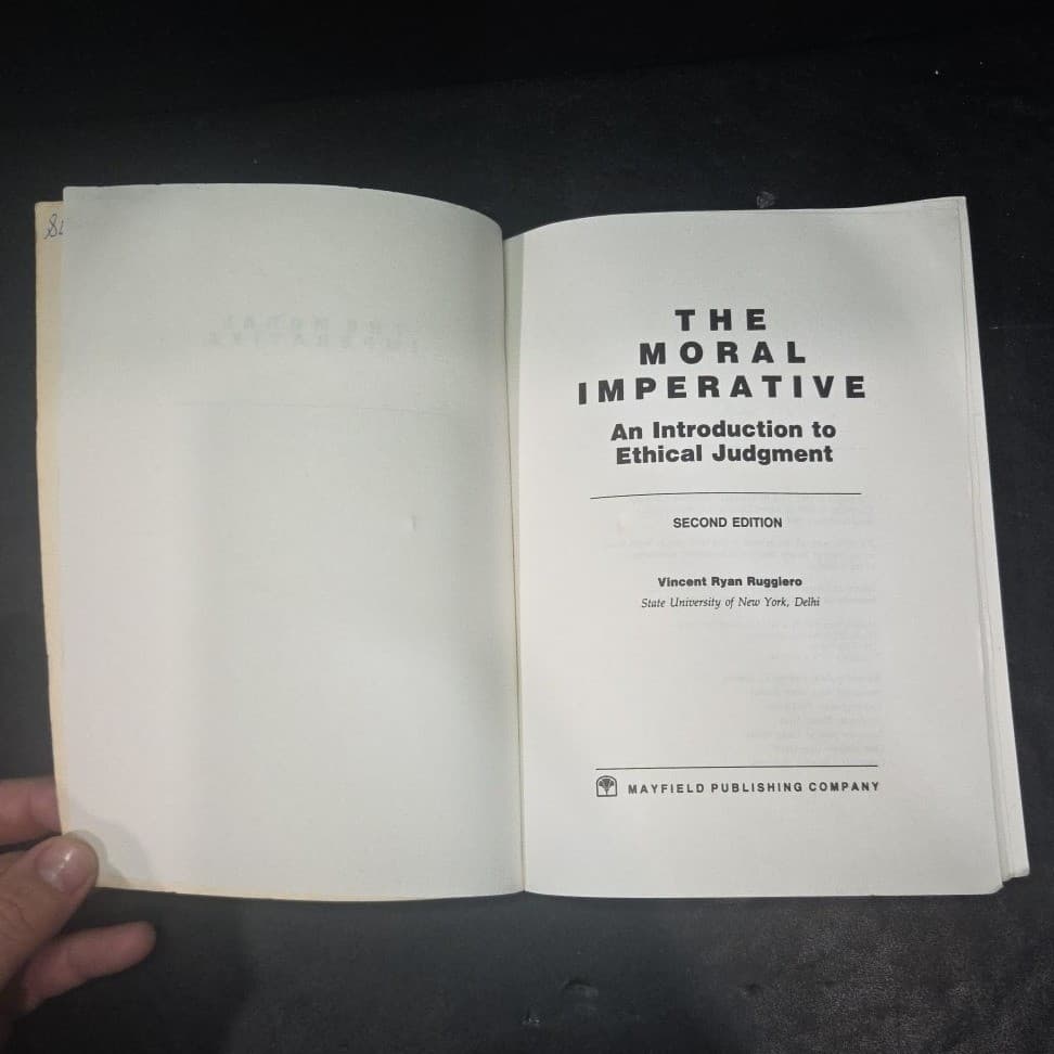 The Moral Imperative 2nd Ed Vincent Ryan Ruggiero Ethics Textbook 0874845904 - Thumbnail 4