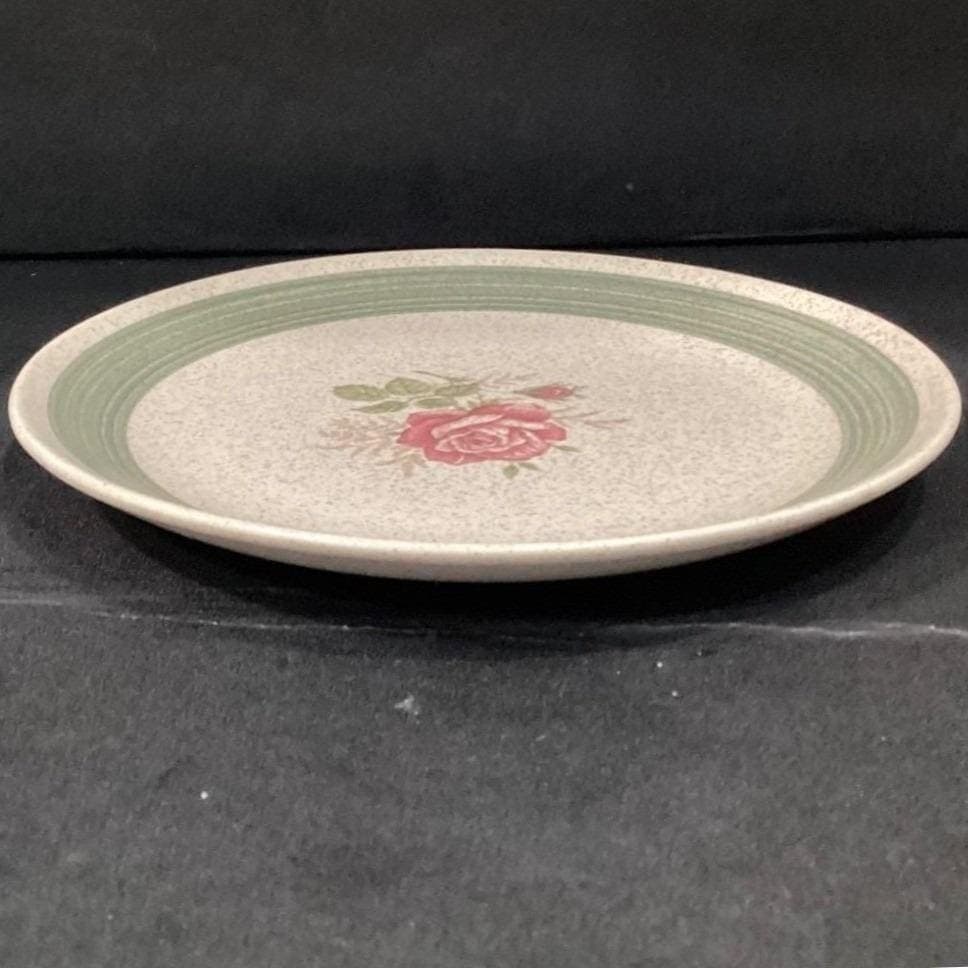 Canonsburg Pottery Blush Pink Dinner Plate, Vintage Round Ceramic Dinnerware - Thumbnail 9
