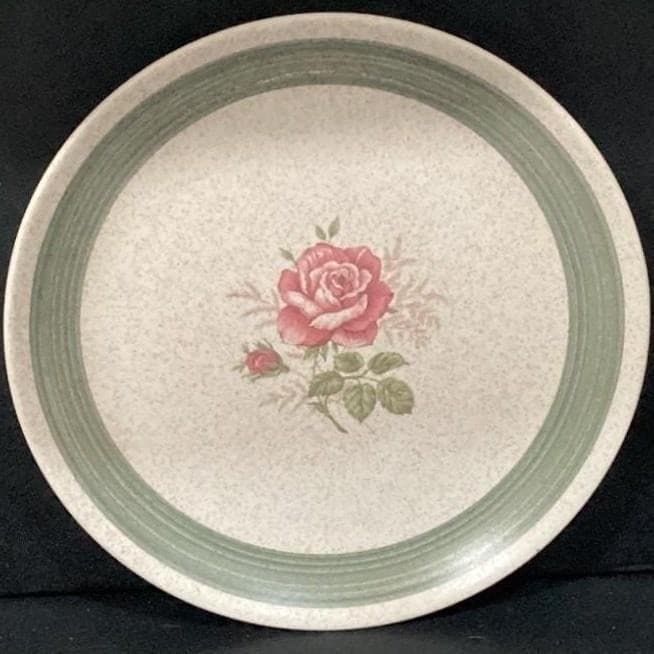 Canonsburg Pottery Blush Pink Dinner Plate, Vintage Round Ceramic Dinnerware - Thumbnail 5