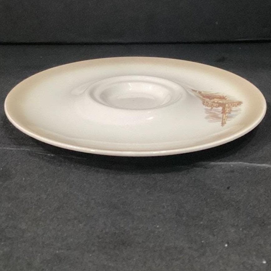 Canonsburg Pottery Mid-America Heritage Large Saucer, Chicago Water Tower, Vtg - Thumbnail 8
