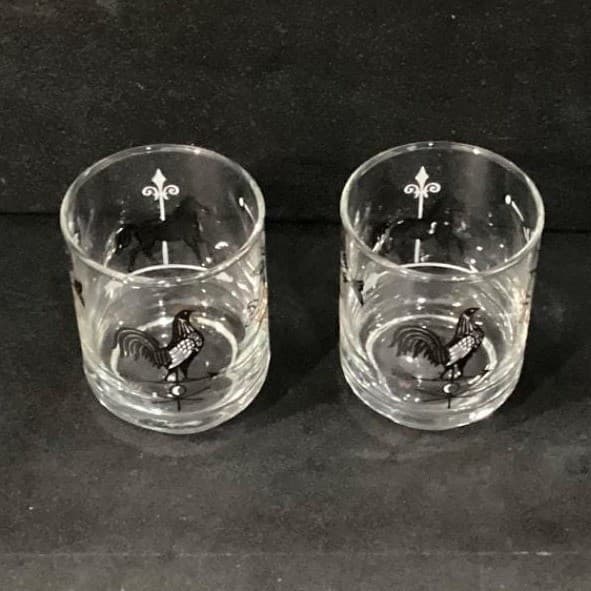 Libbey Curio Weathervane Tumbler, Set of 2, Vintage Shot Glasses, Barware - Thumbnail 3