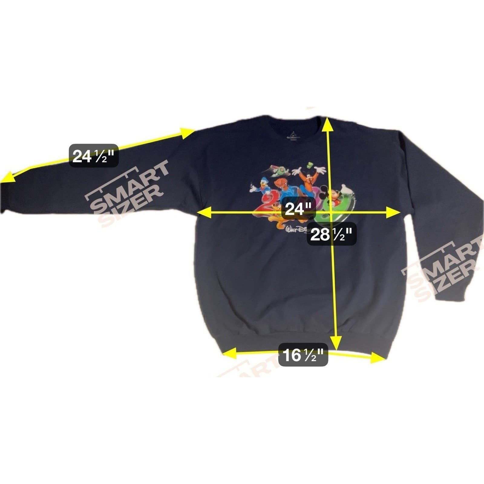 Walt Disney World 2009 Navy Blue Sweatshirt Hanes Mickey Buzz Nemo, Men's XL - Thumbnail 5