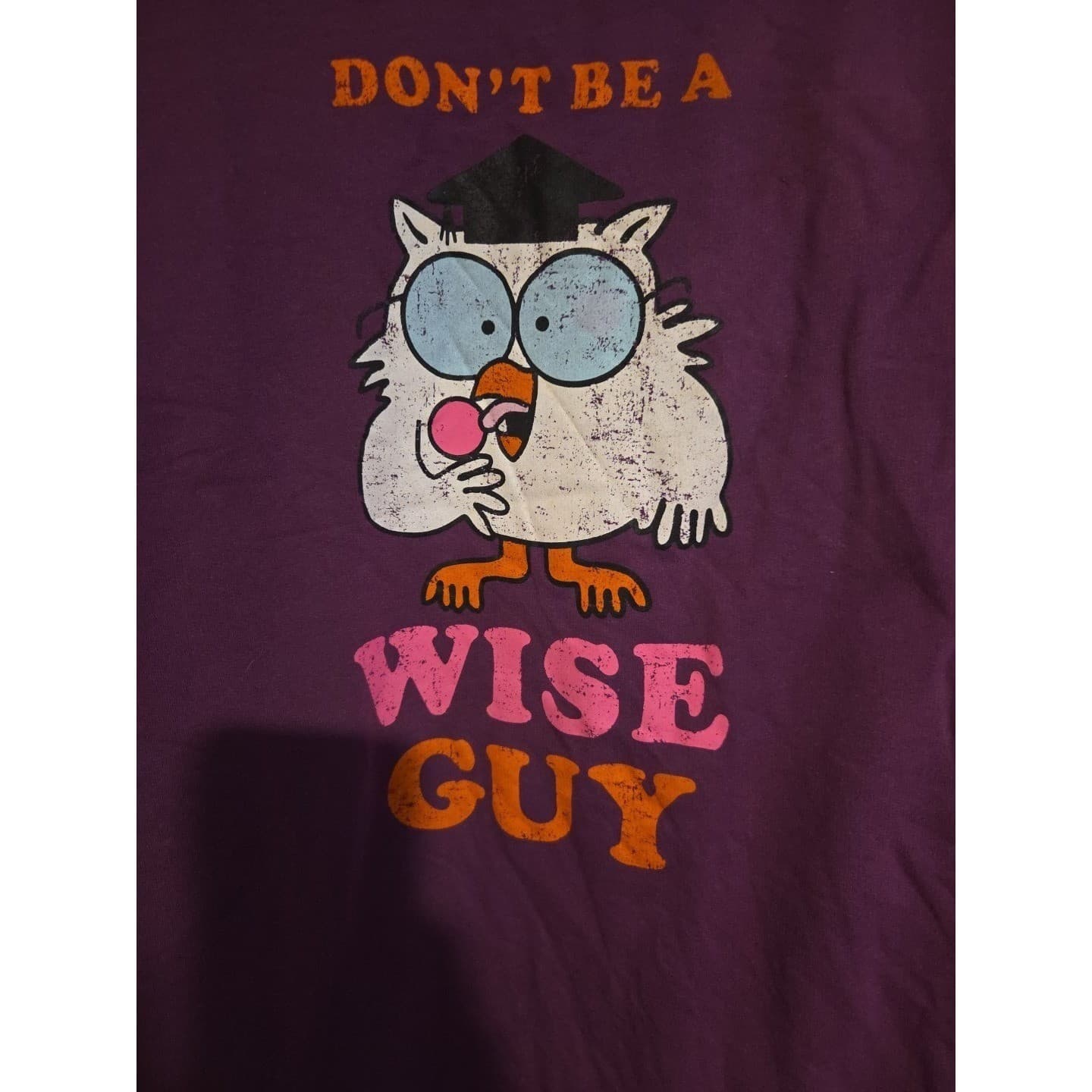 Tootsie Pops Mr Owl Purple Graphic Long Sleeve Nightgown, Unisex XXL Sleepwear - Thumbnail 6