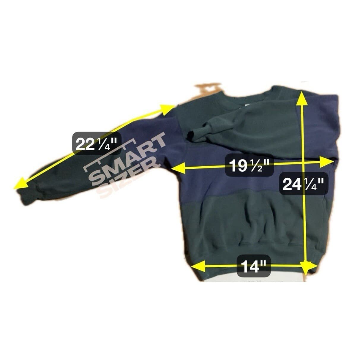 Cheetah Mervyns Colorblock Sweatshirt, Mens Small, Green Purple Henley, Vintage - Thumbnail 2