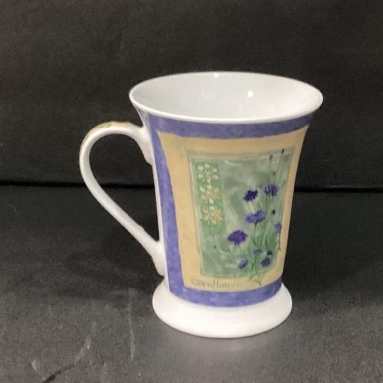Pimpernal English Cornflower Coffee Cup, Vintage Fine Porcelain Mug, Drinkware - Thumbnail 9