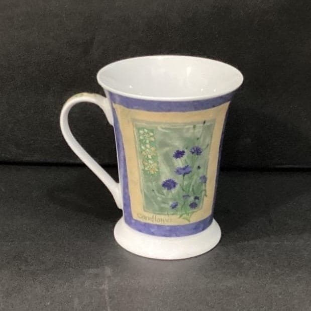 Pimpernal English Cornflower Coffee Cup, Vintage Fine Porcelain Mug, Drinkware - Thumbnail 2