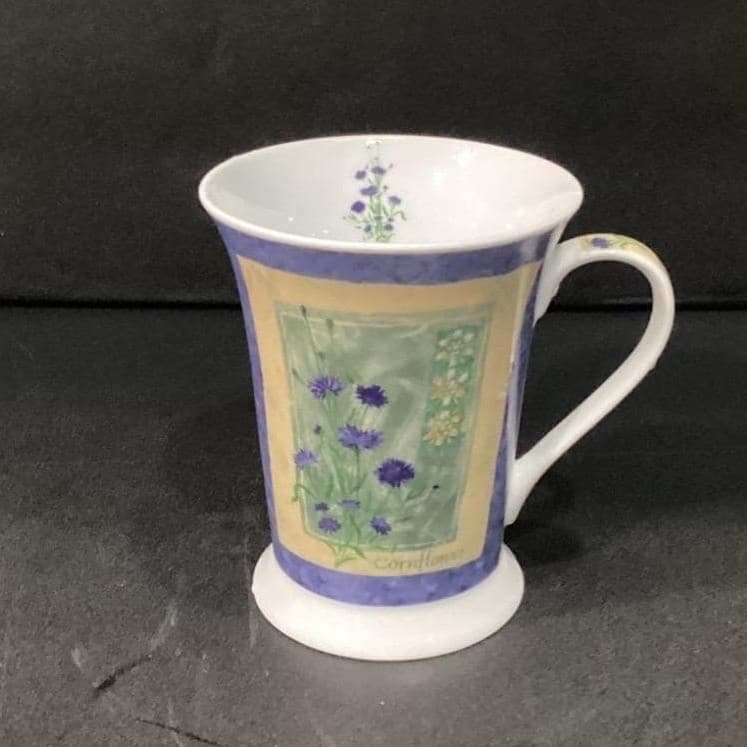 Pimpernal English Cornflower Coffee Cup, Vintage Fine Porcelain Mug, Drinkware - Thumbnail 11