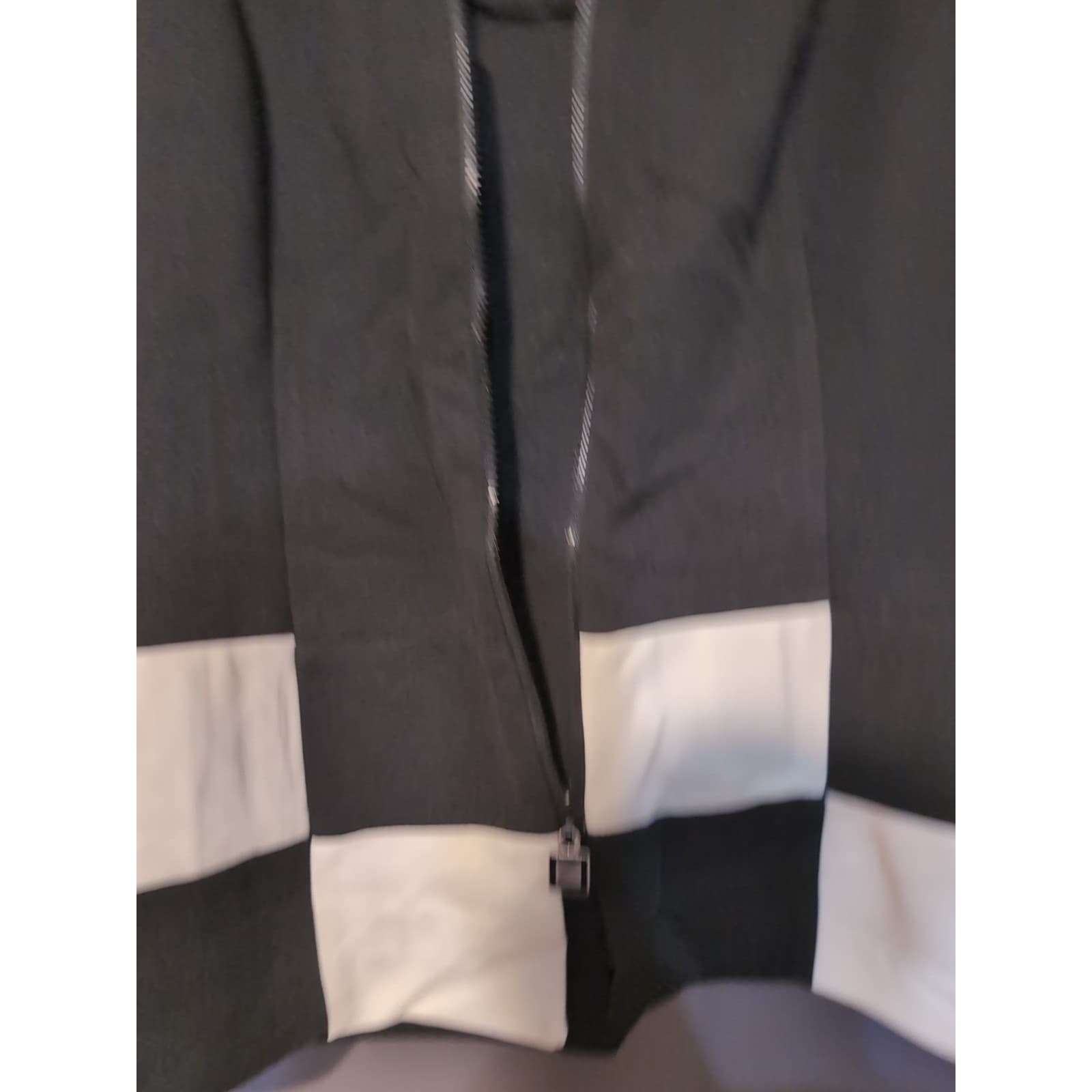 Sheri Martin New York Black White Checkerboard Zip Front Jacket, Women's Size 16 - Thumbnail 6