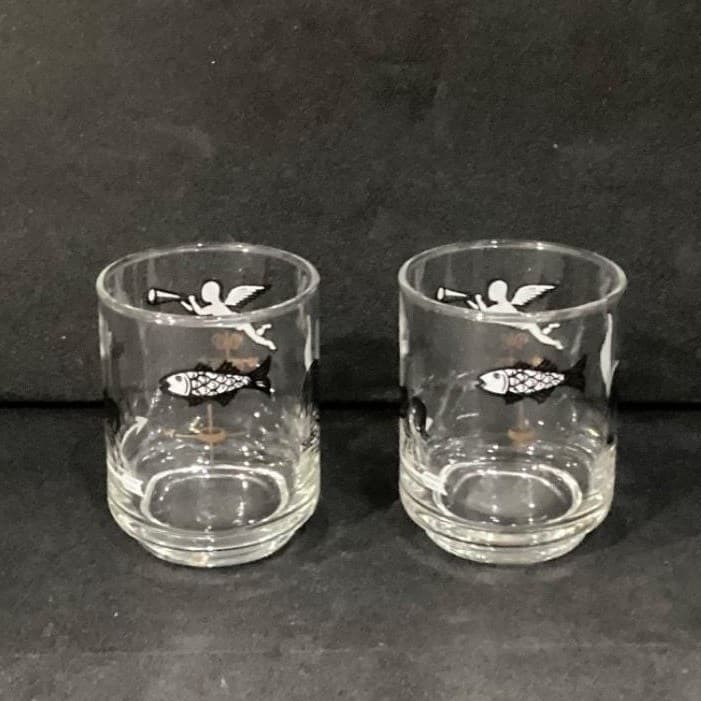 Libbey Curio Weathervane Tumbler, Set of 2, Vintage Shot Glasses, Barware - Thumbnail 9