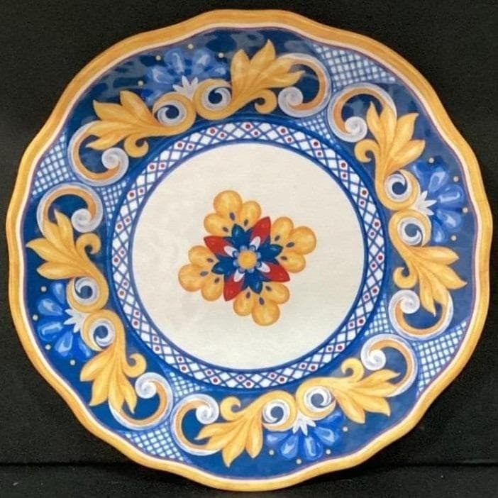 Cynthia Rowley Medallion Dinner Plate, Melamine Tableware, Modern Patterned Dish - Thumbnail 4