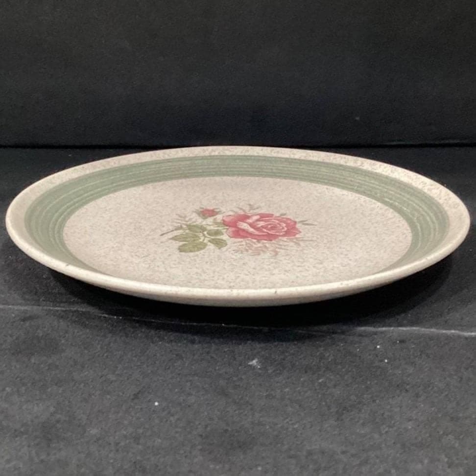 Canonsburg Pottery Blush Pink Dinner Plate, Vintage Round Ceramic Dinnerware - Thumbnail 10