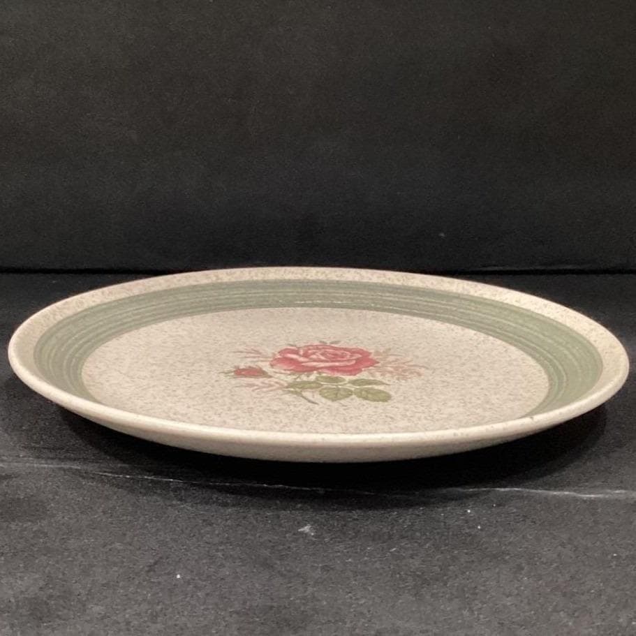 Canonsburg Pottery Blush Pink Dinner Plate, Vintage Round Ceramic Dinnerware - Thumbnail 7