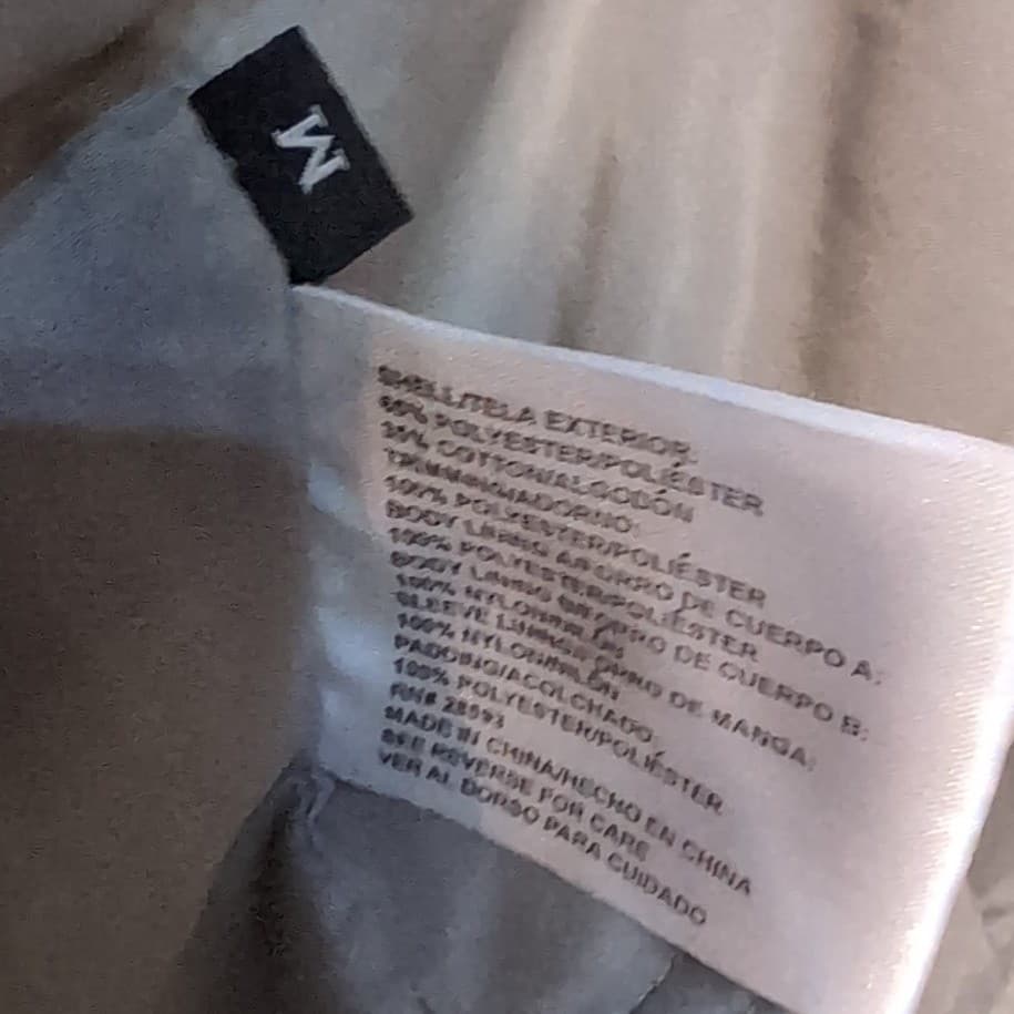 Members Only Tan Khaki Bomber Jacket, Navy Fleece Collar, Men's Medium - Thumbnail 8