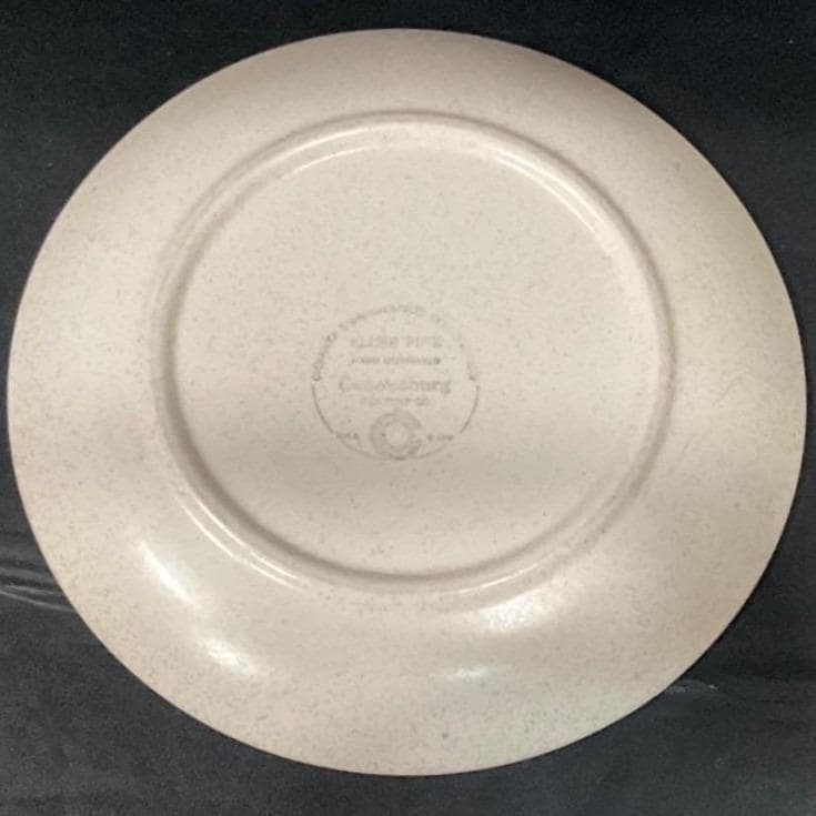 Canonsburg Pottery Blush Pink Dinner Plate, Vintage Round Ceramic Dinnerware - Thumbnail 4