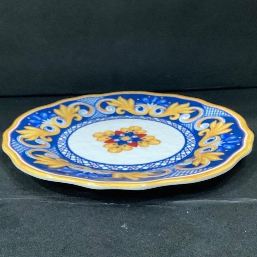 Cynthia Rowley Medallion Dinner Plate, Melamine Tableware, Modern Patterned Dish - Thumbnail 9