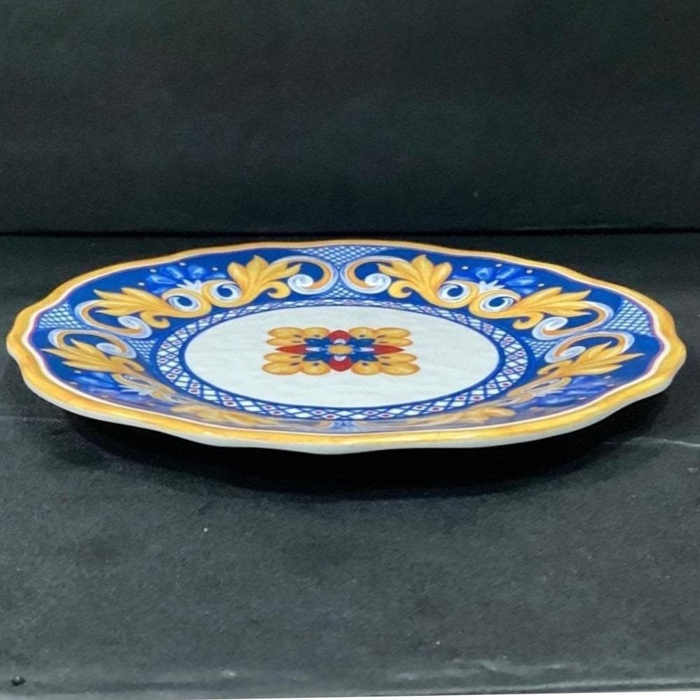 Cynthia Rowley Medallion Dinner Plate, Melamine Tableware, Modern Patterned Dish - Thumbnail 6
