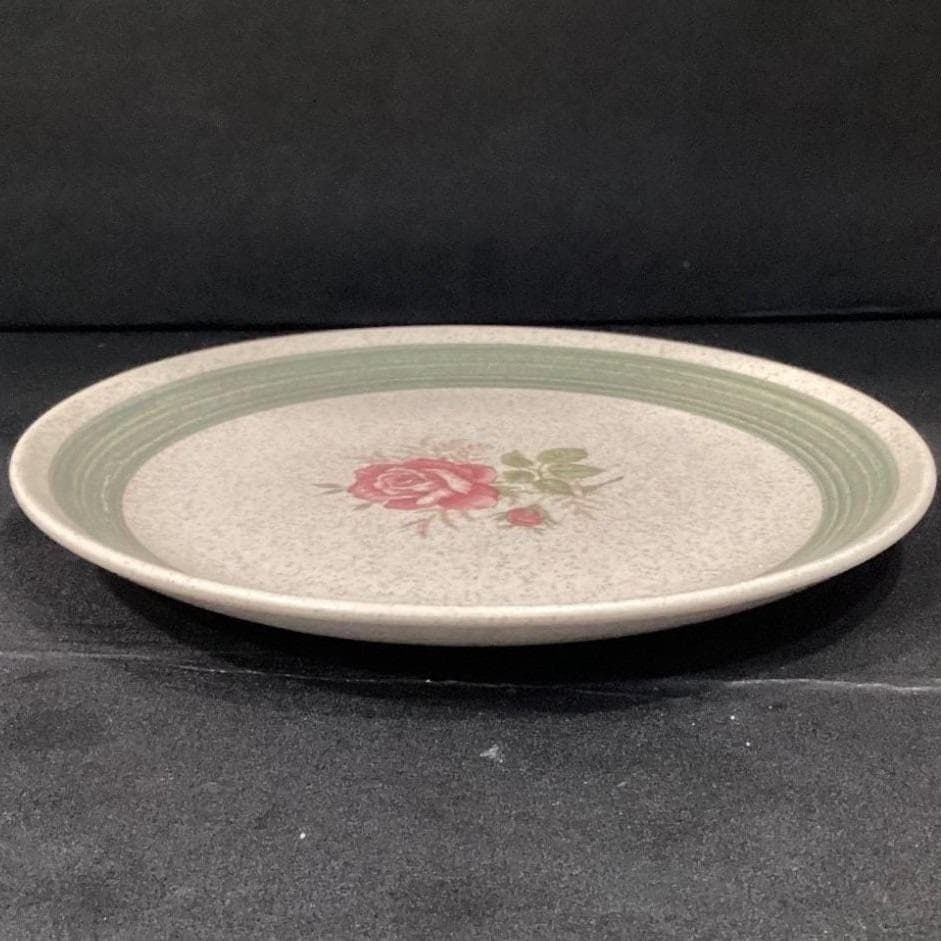 Canonsburg Pottery Blush Pink Dinner Plate, Vintage Round Ceramic Dinnerware - Thumbnail 8
