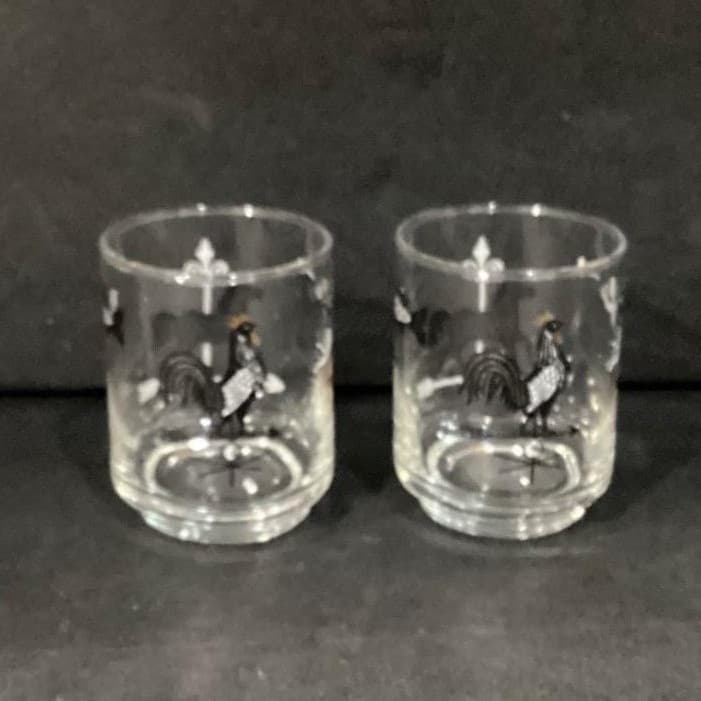 Libbey Curio Weathervane Tumbler, Set of 2, Vintage Shot Glasses, Barware - Thumbnail 8
