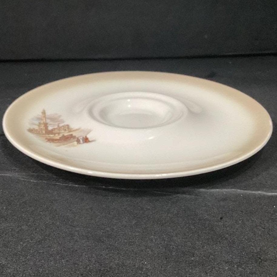 Canonsburg Pottery Mid-America Heritage Large Saucer, Chicago Water Tower, Vtg - Thumbnail 6