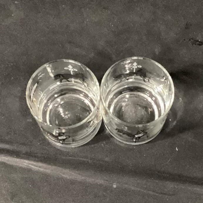 Libbey Curio Weathervane Tumbler, Set of 2, Vintage Shot Glasses, Barware - Thumbnail 4