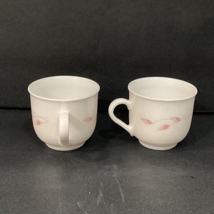 Arcopal France Linette Coffee Cups, Set of 2, Vtg Pink Flowers Design Drinkware - Thumbnail 10
