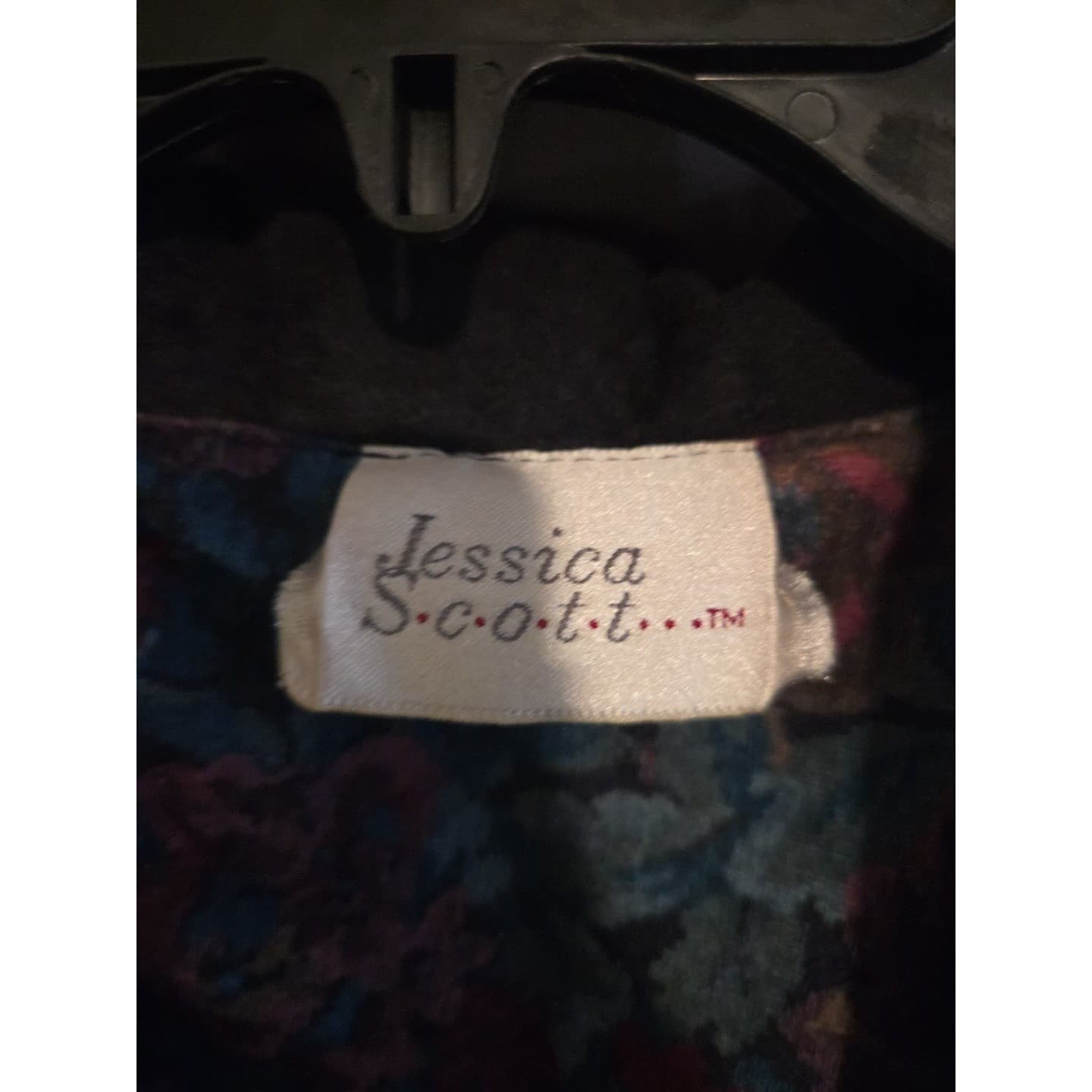 Jessica Scott Black Faux Suede Bomber Jacket, Floral Lining, Women's Small, Vtg - Thumbnail 5