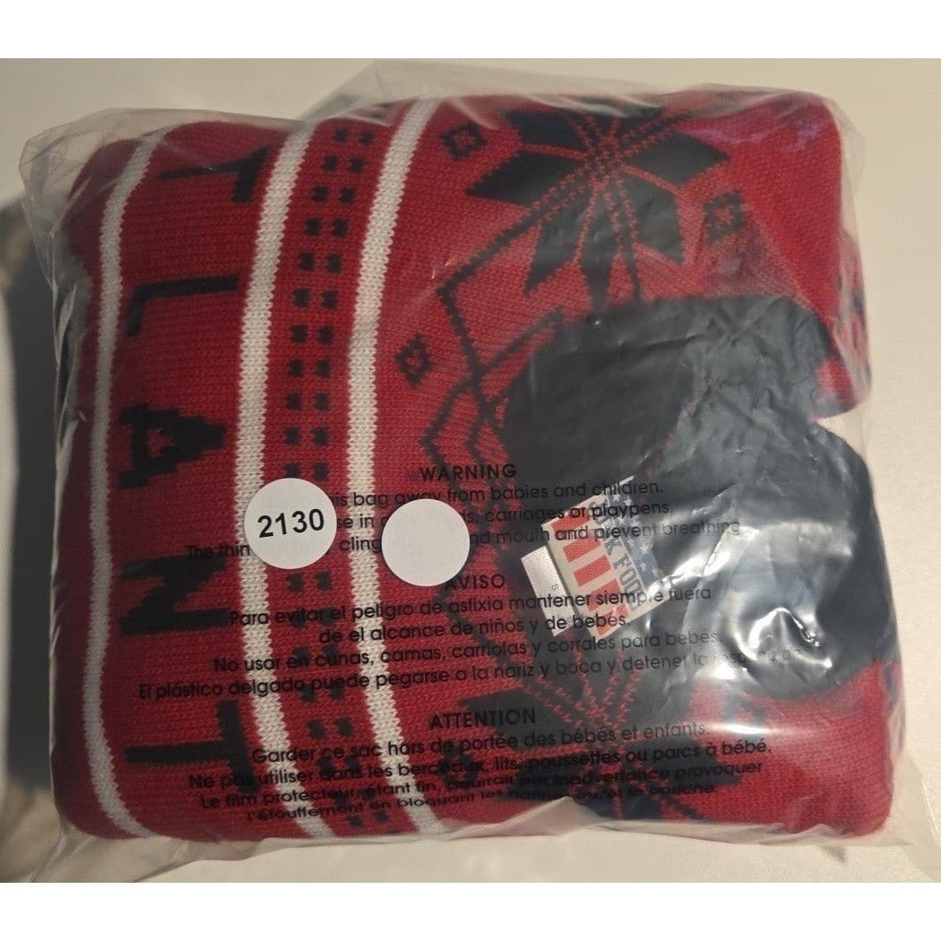 Junk Food Atlanta Falcons NFL Red Knit Fair Isle Football Sweater, Men's Small - Thumbnail 8