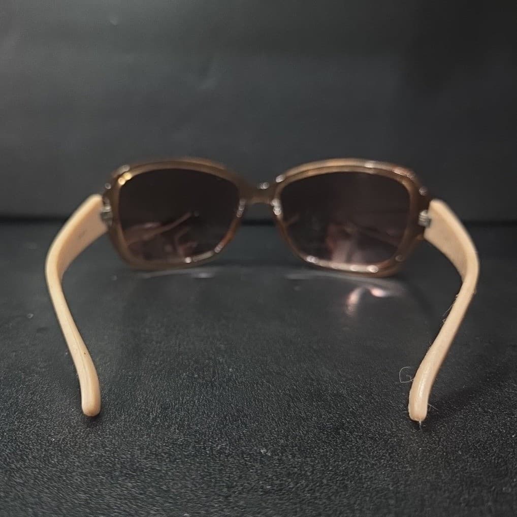 Fila Sport Women's Sunglasses Amber Brown Cream Two-Tone Rectangular Shades - Thumbnail 4