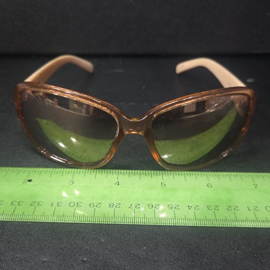 Fila Sport Women's Sunglasses Amber Brown Cream Two-Tone Rectangular Shades - Thumbnail 8