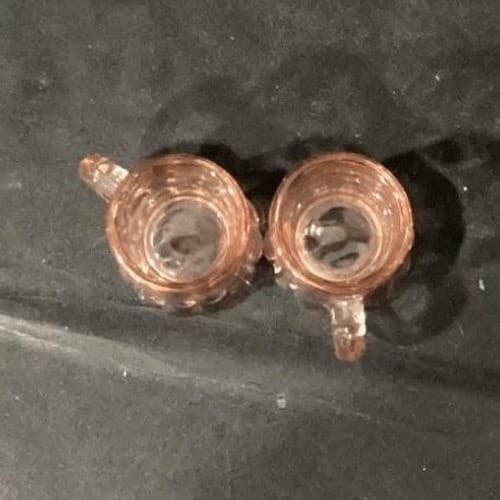 Federal Glass Pink Mini Shot Glasses, Set of 2, Depression Era Toothpick Holders - Thumbnail 8
