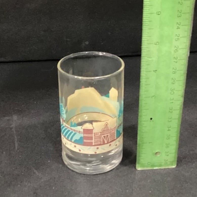 Libbey Crisa Farm Landscape Juice Glasses, Set of 3, Vintage Farmhouse Tumblers - Thumbnail 6
