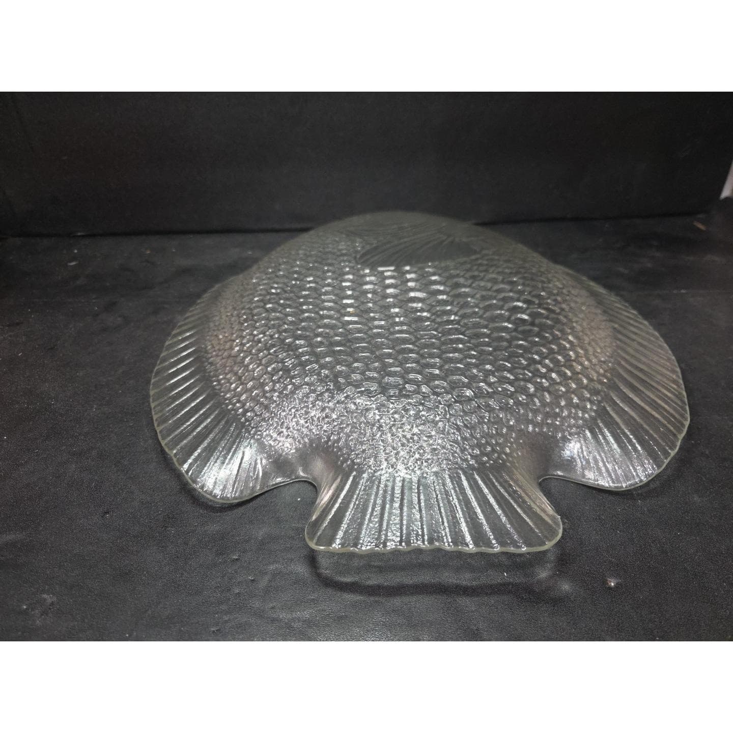 Arcoroc Fish Shaped Glass Platter, 15" Wide France Serving Dish, Entertaining - Thumbnail 9