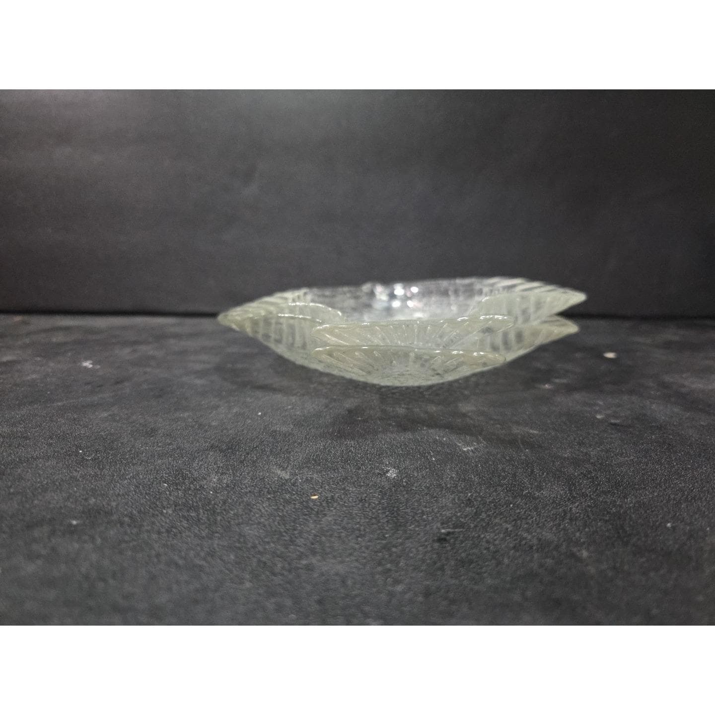 Arcoroc Clear Fish Salad Plates, Set of 2, Embossed Pressed Glass, Tableware - Thumbnail 7