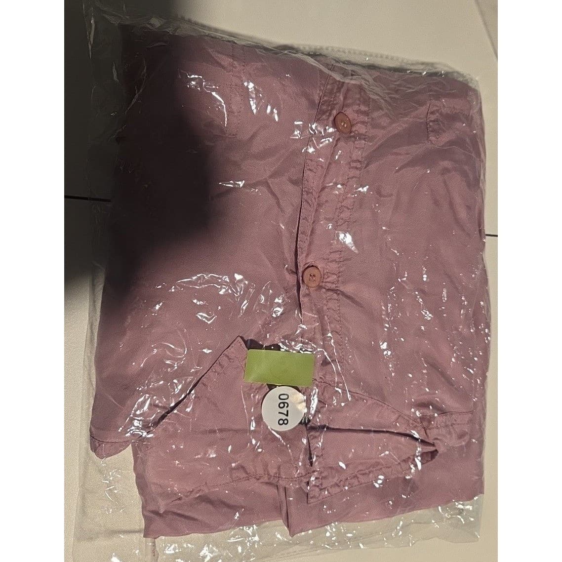 Ashleigh Morgan Sport Silk Button Down Blouse, Dusty Rose Pink, Women's Medium - Thumbnail 9