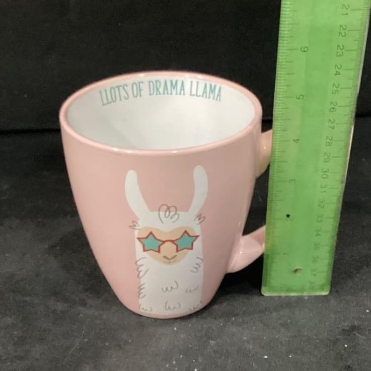 Llots Of Drama Llama Pink Coffee Cup, Ceramic Novelty Mug, Replacement Drinkware - Thumbnail 6