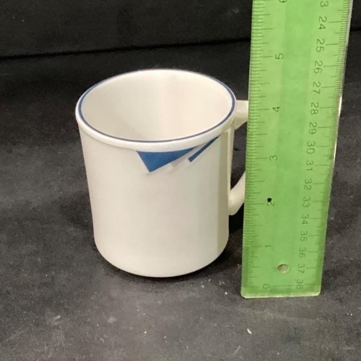 Homer Laughlin Milford Coffee Cups, Set of 2, Vintage Triangle Handle Mugs - Thumbnail 6